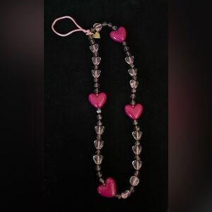 Velvet Caviar Pink Heart Beaded Phone Charm